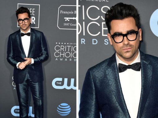 Get the signature Dan Levy tux look